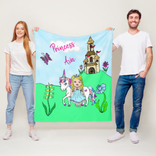 Prinzessin und Einhornmärchen Persönlich Fleecedecke