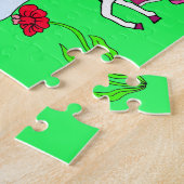 Prinzessin und Einhornmesse personalisiert Puzzle (Seite)