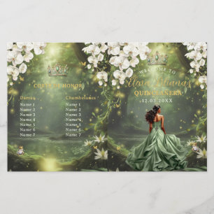 Prinzessin und Frosch Salbeigrün Quinceanera-Progr
