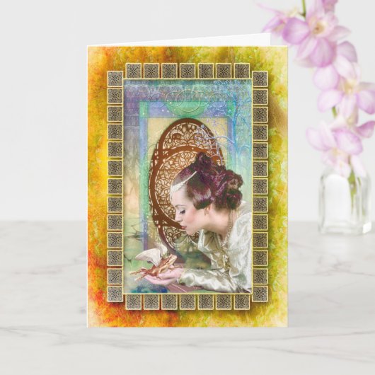 Prinzessin und Froschprinzkarte Karte (Orchidee)