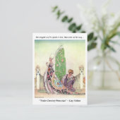 Prinzessin und Gartenjunge Märchenbild Postkarte (Stehend Vorderseite)