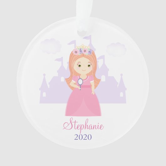 Prinzessin und ihr magischer Spiegel Ornament (Vorderseite)