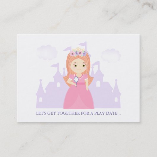 Prinzessin und ihr Magisches Spiegelspieldatum Telefonnummerkarte (Vorderseite)