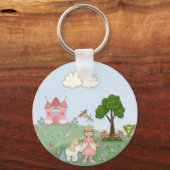 Prinzessin und ihre Burg Schlüsselanhänger (Vorderseite)