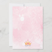 Prinzessin und ihre Geburtstagsparty Einladung (Rückseite)