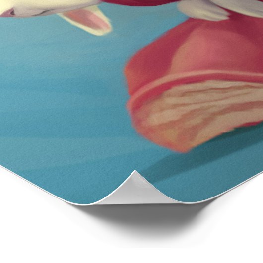 Prinzessin und Kaninchen Poster (Ecke)