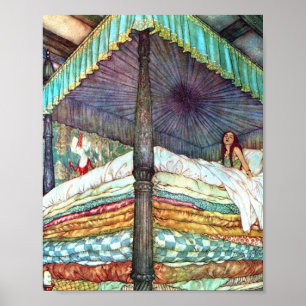 Prinzessin und Pea Print - Märchen Hans Ander Poster