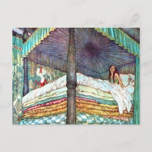 Prinzessin und Pea Print - Märchen Hans Ander Postkarte (Vorderseite)