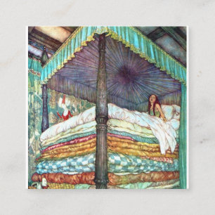 Prinzessin und Pea Print - Märchen Hans Ander Quadratische Visitenkarte
