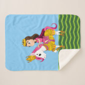 Prinzessin und Pony Cartoon Sherpadecke (Vorderseite (Horizontal))