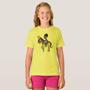 Prinzessin und Pony Cartoon T-Shirt