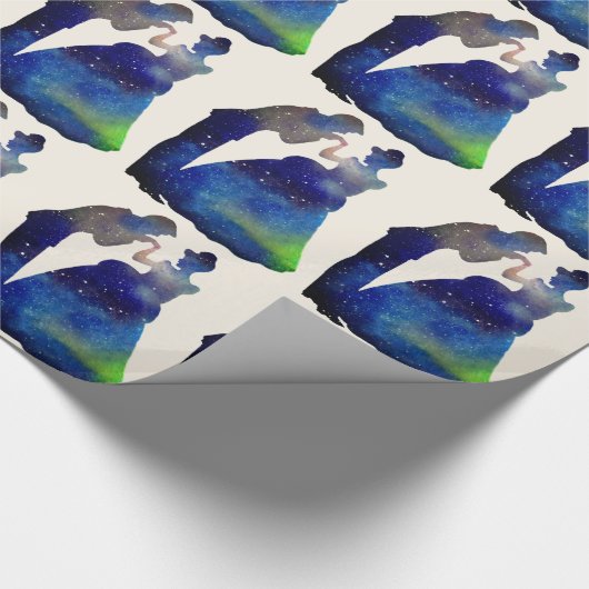 Prinzessin und Prinzessin glänzender Umschlagpapie Geschenkpapier (Ecke)