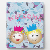 Prinzessin und Prinzessin in märchenhafter, blumen Fotoplatte (Vorderseite)