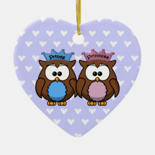 Prinzessin und Prinzessin Keramik Ornament