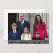 Prinzessin und Prinzessin von Wales mit ihren Kind Postkarte (Vorne/Hinten)