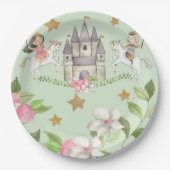 Prinzessin und Ritter Party, Prinzessin, Kindergeb Pappteller (Vorderseite)