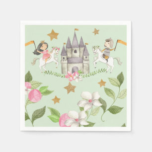 Prinzessin und Ritter Party, Prinzessin, Kindergeb Serviette