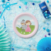 Prinzessin- und Ritter-Party-Teller Pappteller (Party)