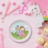Prinzessin- und Ritter-Party-Teller Pappteller (Party)