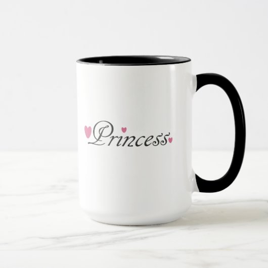 Prinzessin und rosa Herz-Tasse Tasse (Rechts)