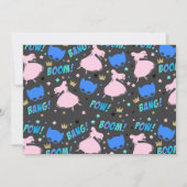 Prinzessin und Superheld zum Geburtstag Einladung (Rückseite)