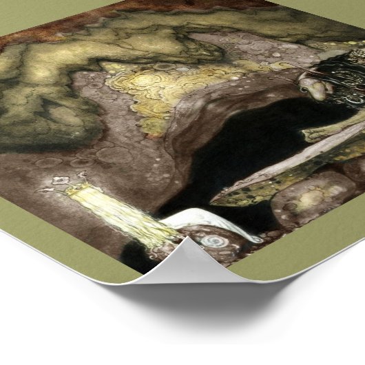 Prinzessin und Troll an einem Tisch Poster (Ecke)