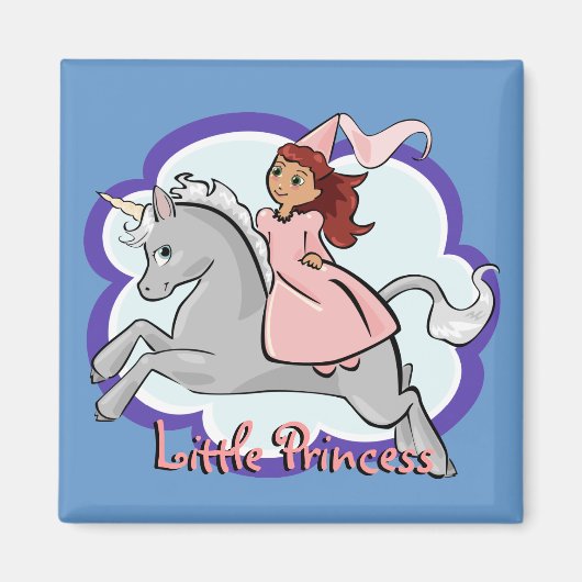 Prinzessin und Unicorn Magnet (Vorne)
