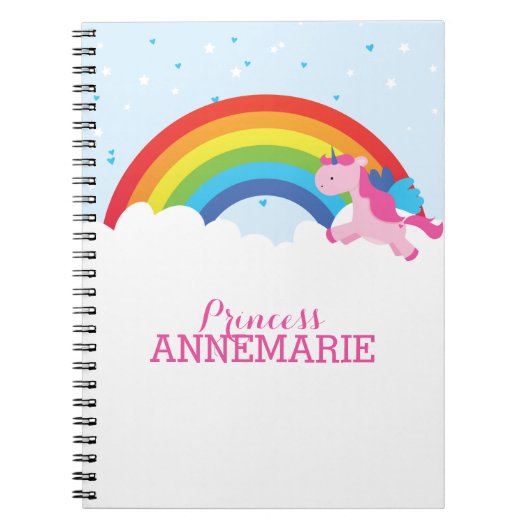 Prinzessin Unicorn Notizblock (Vorderseite)