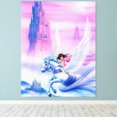 Prinzessin Unicorn, riesige Leinwand (Insitu (Holzboden))