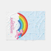 Prinzessin Unicorn und Regenbogen Fleecedecke (Vorderseite (Horizontal))