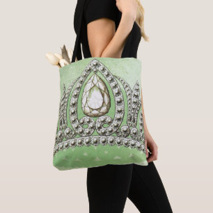 Prinzessin Vintage Krone Blassgrün Tasche