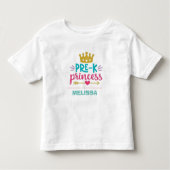 Prinzessin vor der Schule, lustiges Preschool-Mädc Kleinkind T-shirt (Vorderseite)