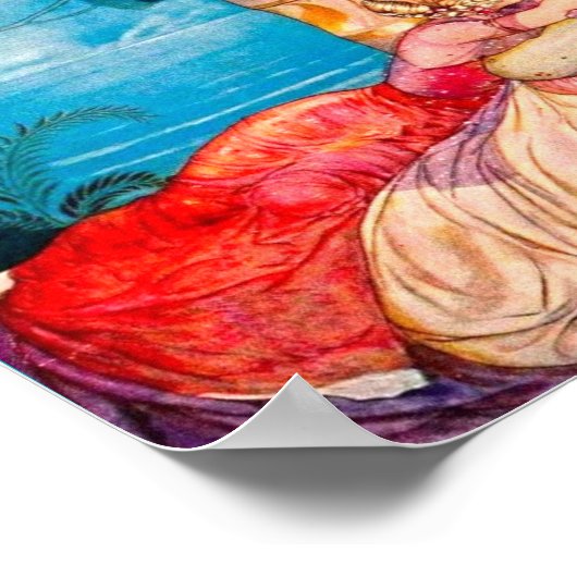 Prinzessin & White Peacock Zauberei Poster (Ecke)