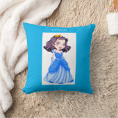 Prinzessin wirft Kissen. Personalisierter Name. Kissen (Decke)