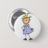 Prinzessin With Crown Button (Vorne & Hinten)