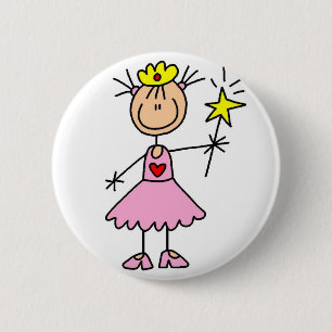 Prinzessin With Wand Button