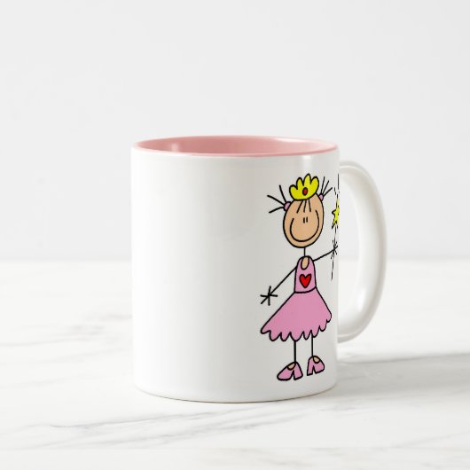 Prinzessin With Wand Zweifarbige Tasse (VorderseiteRechts)