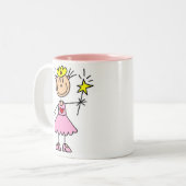 Prinzessin With Wand Zweifarbige Tasse (Vorderseite Links)