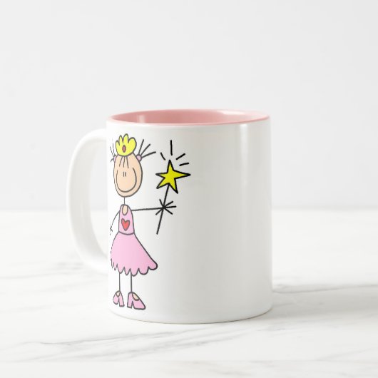Prinzessin With Wand Zweifarbige Tasse (Vorderseite Links)