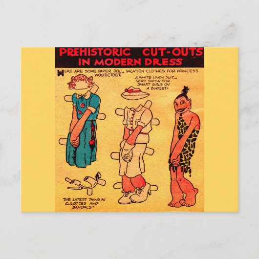 Prinzessin Wootietoot aus dem Comic der 1930er Jah Postkarte (Vorderseite)
