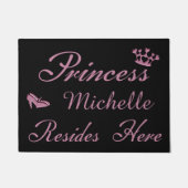 Prinzessin Your Name Resides Here Fußmatte (Vorderseite)