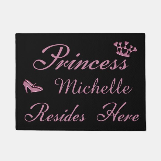 Prinzessin Your Name Resides Here Fußmatte (Vorderseite)