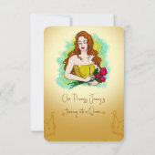 Prinzessin zum Brautparty der Königin RSVP Karte (Rückseite)