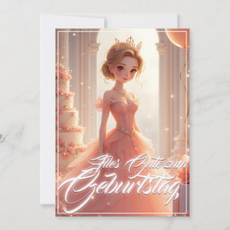 Prinzessin zum Geburtstag im rosa Traumkleid
