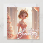 Prinzessin zum Geburtstag im rosa Traumkleid (Vorderseite)