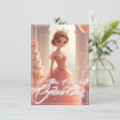 Prinzessin zum Geburtstag im rosa Traumkleid (Stehend Vorderseite)