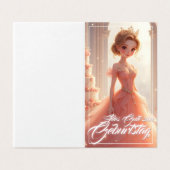 Prinzessin zum Geburtstag im rosa Traumkleid (Außenseite Aufgefaltet)