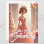 Prinzessin zum Geburtstag im rosa Traumkleid (Vorne/Hinten)