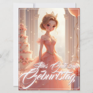 Prinzessin zum Geburtstag im rosa Traumkleid