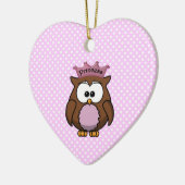 Prinzessineule Keramikornament (Links)